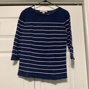 Forever 21 women’s medium blue and white striped sweater spring fall